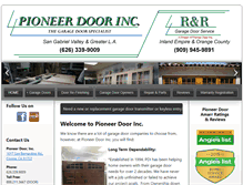 Tablet Screenshot of pioneerdoorinc.com